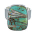 Silver Turquoise And Opal Southwest Jewelry Ring Size 6-3/4 AX83296